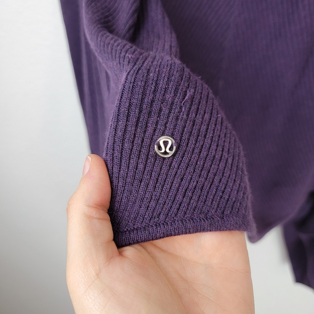 Lululemon Wrap Sweater Cardigan Purple Medium - Picture 5 of 6